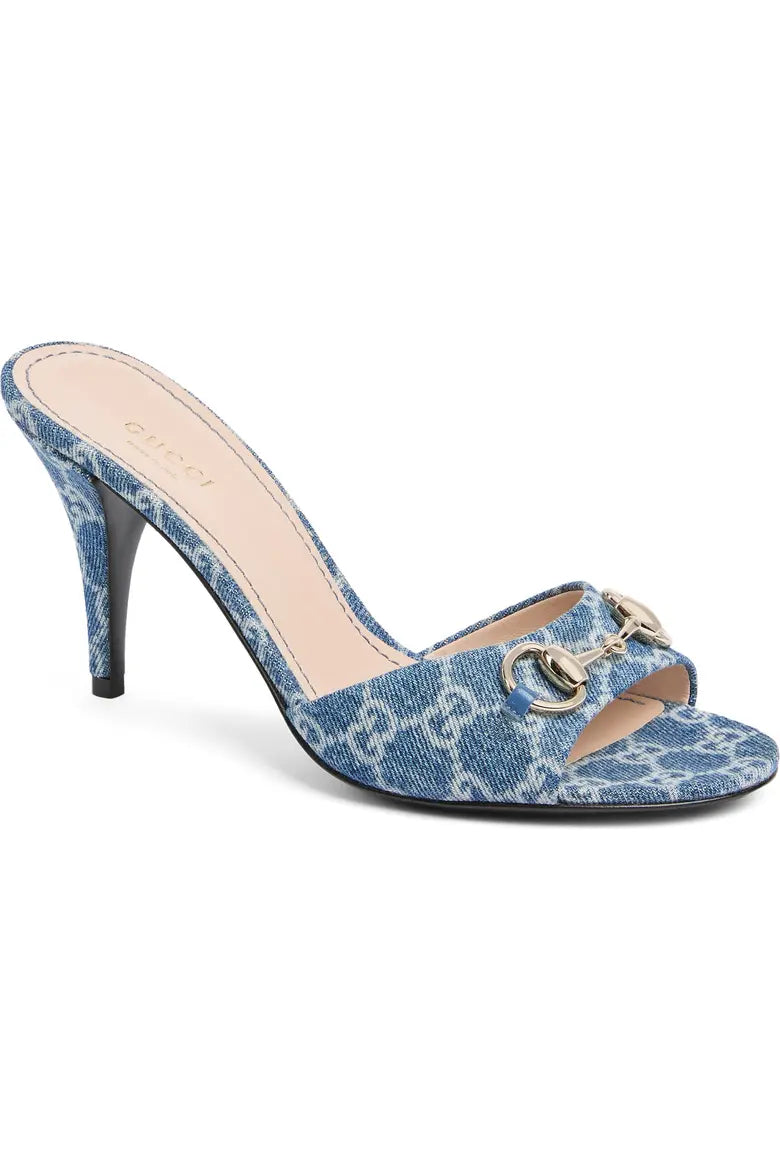 GG Denim Mules